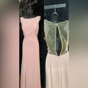 Blush/nude Colour style no 5336L Sheath Gown with Bateau Neckline